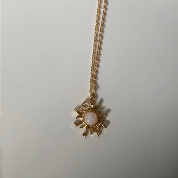 Golden Sun Flower Boho Festival Designed Necklace - Picture 7 of 8